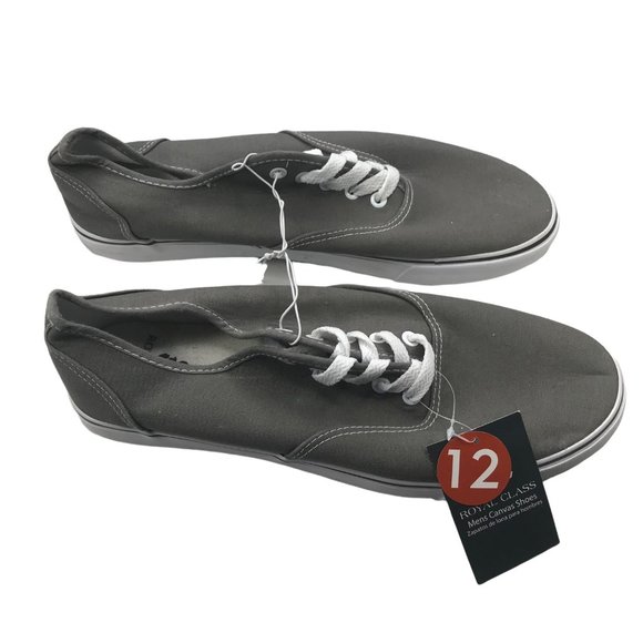 Royal Class Men's Size 12 Canvas Shoe Gray, White New With Tags - Picture 2 of 11